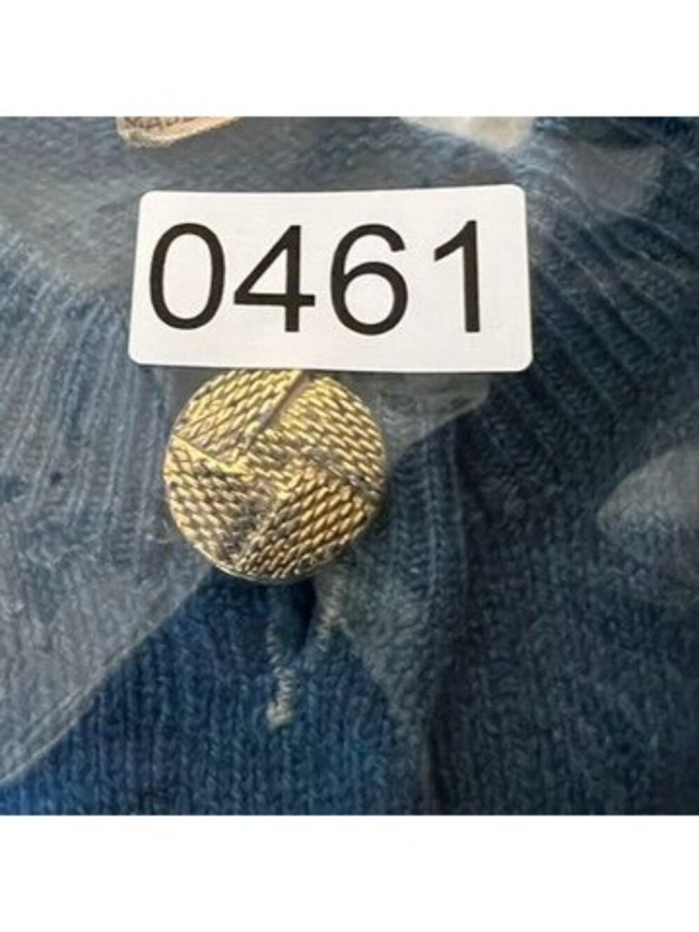 VTG 60s Ballantyne Scotland 100% Cashmere Cardigan Blue Gold Buttons Luxury - Picture 10 of 11